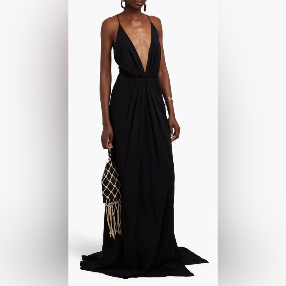 Another Tomorrow Gathered Crepe Gown Size IT 40/US 4